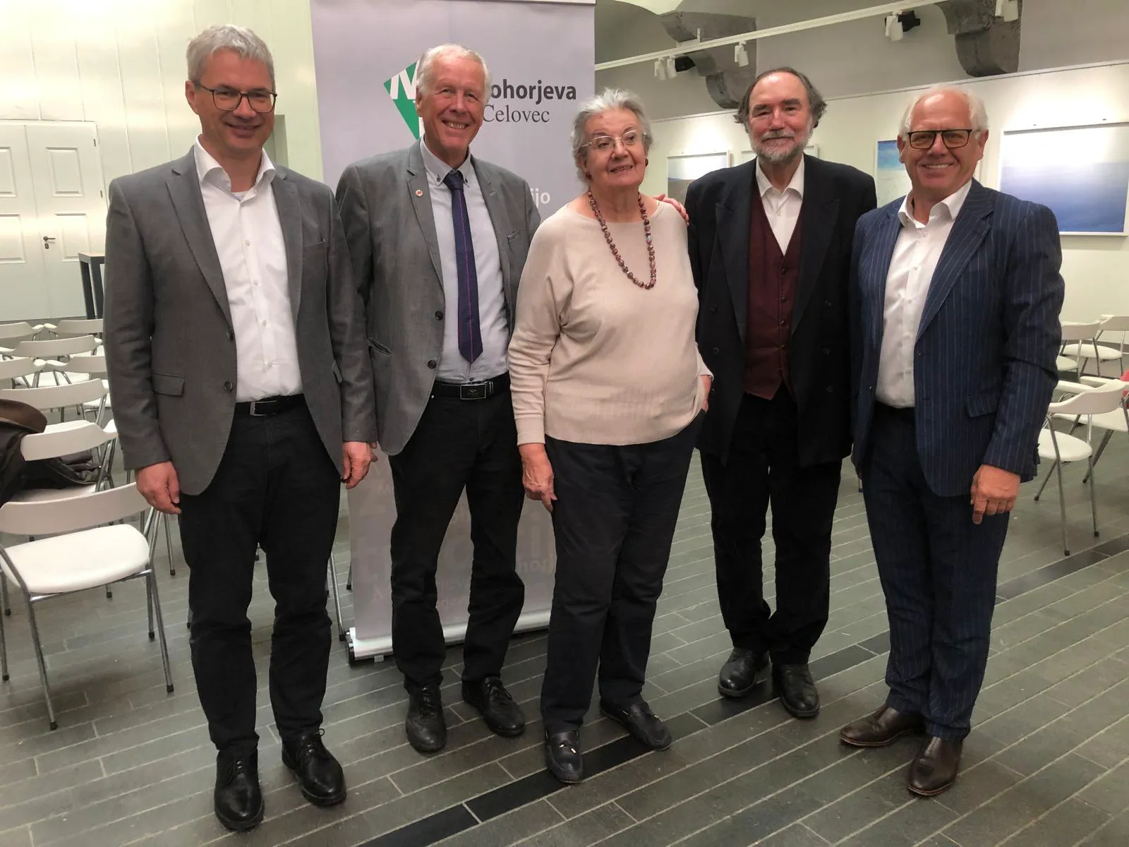 Z leve: Hanzi Filipič, Tine Logar, Nataša Golob, Marijan Rupret in Franz Kelih